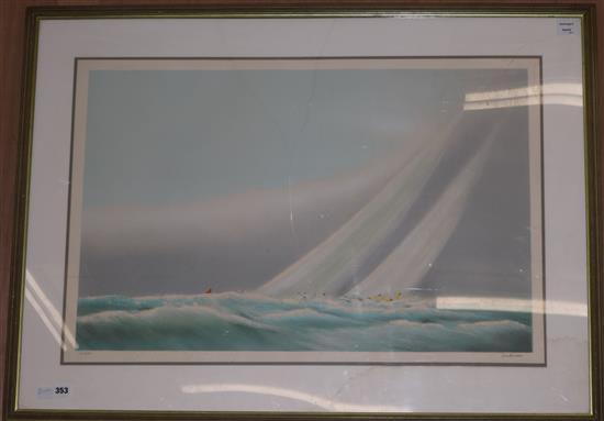 Drutuhau Yacht racing 52 x 80cm.